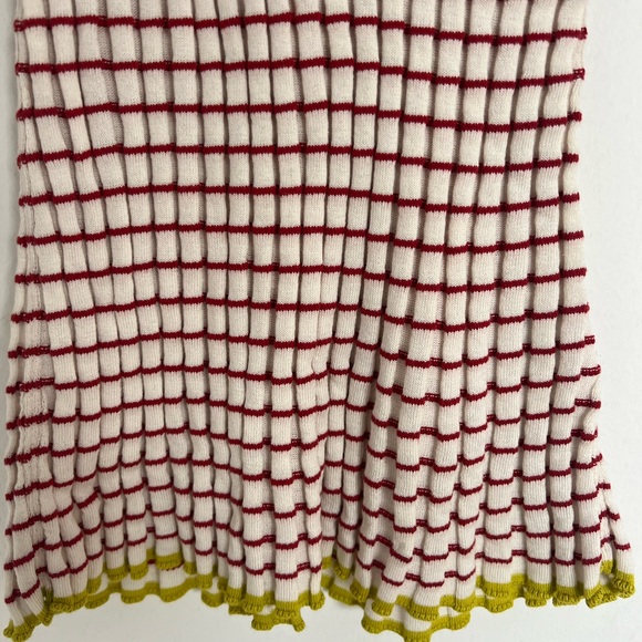 Guest In Residence Stripe Rib Dress in Cream & Rust - Picture 6 of 8